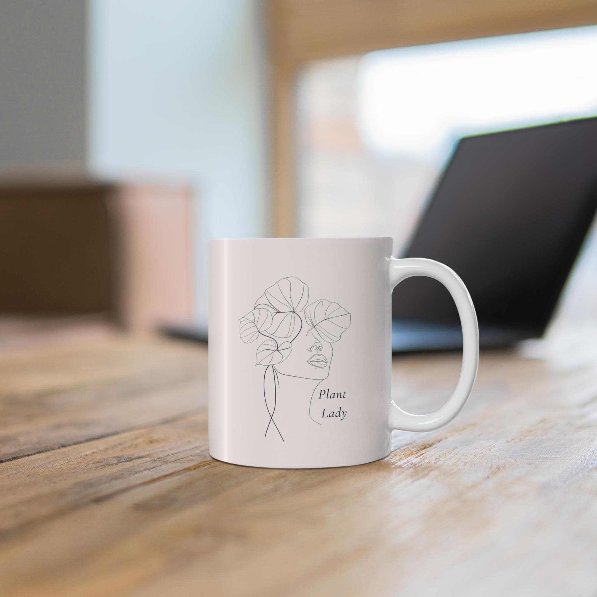 Minimal Blush Pink Plant Lady Mug 11oz — image 1 of 4