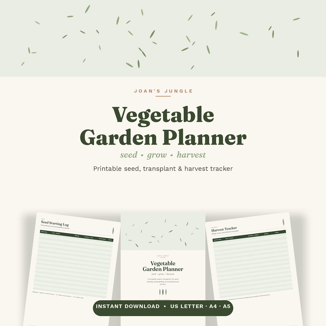 Printable Vegetable Garden Planner
