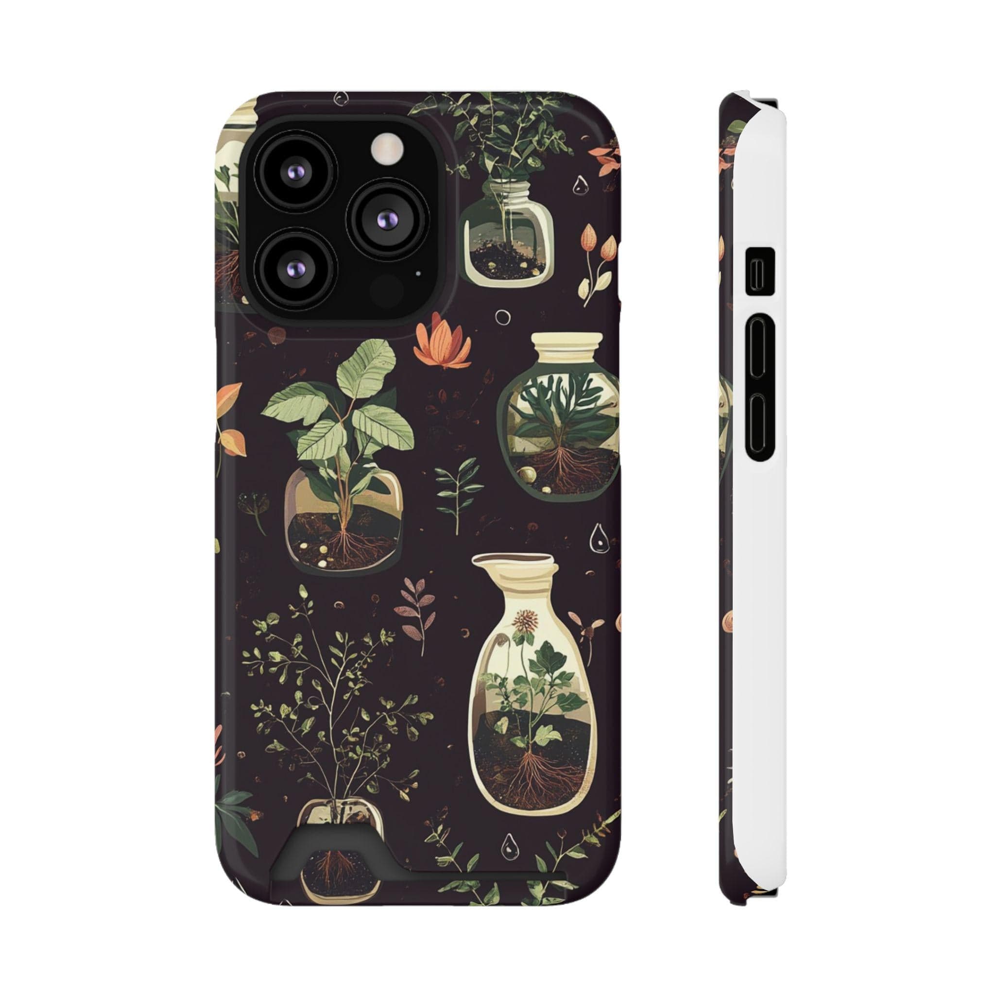 iPhone or Samsung Botanical Terrarium Phone Case with Card…