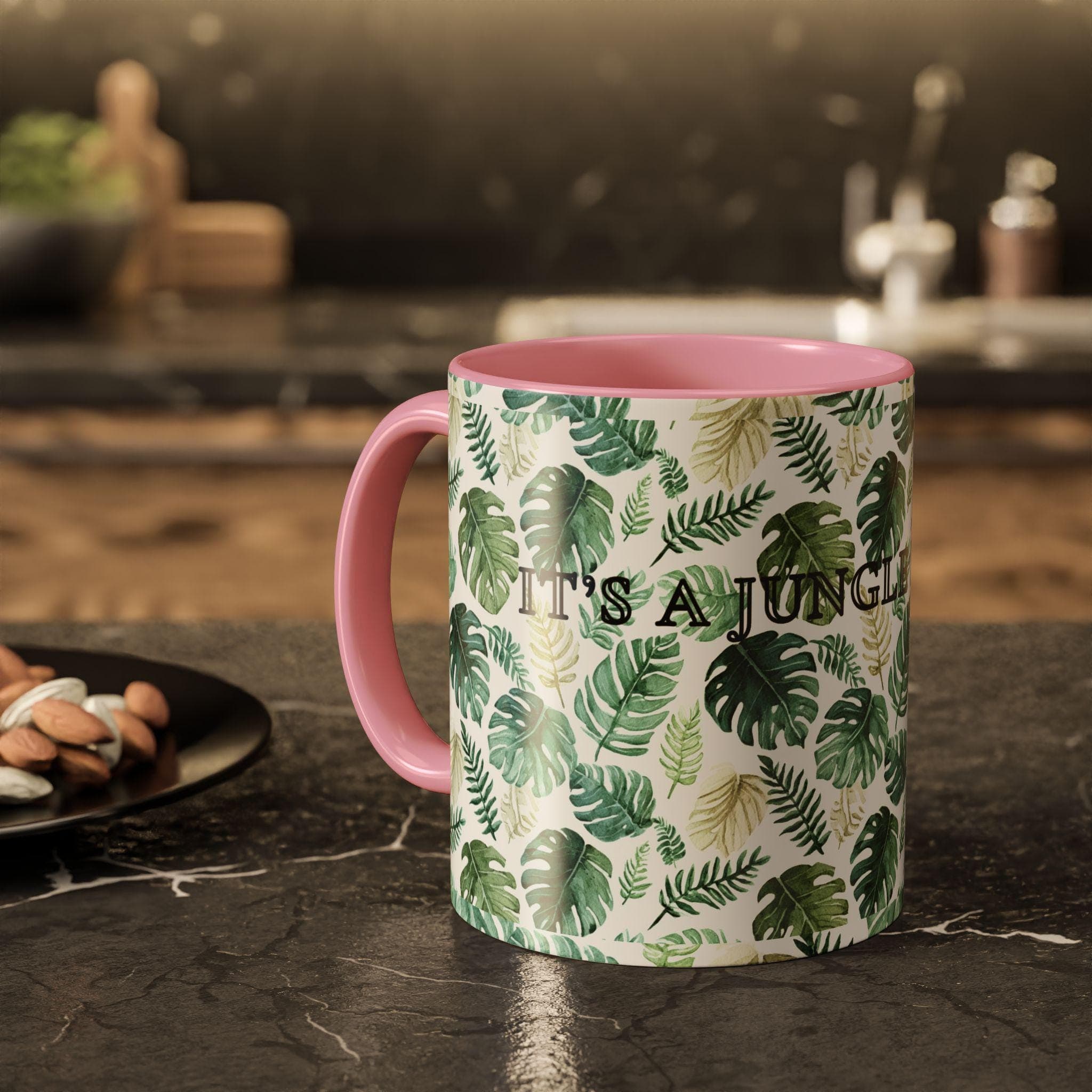 It's a Jungle In Here Leaf Pattern Mug