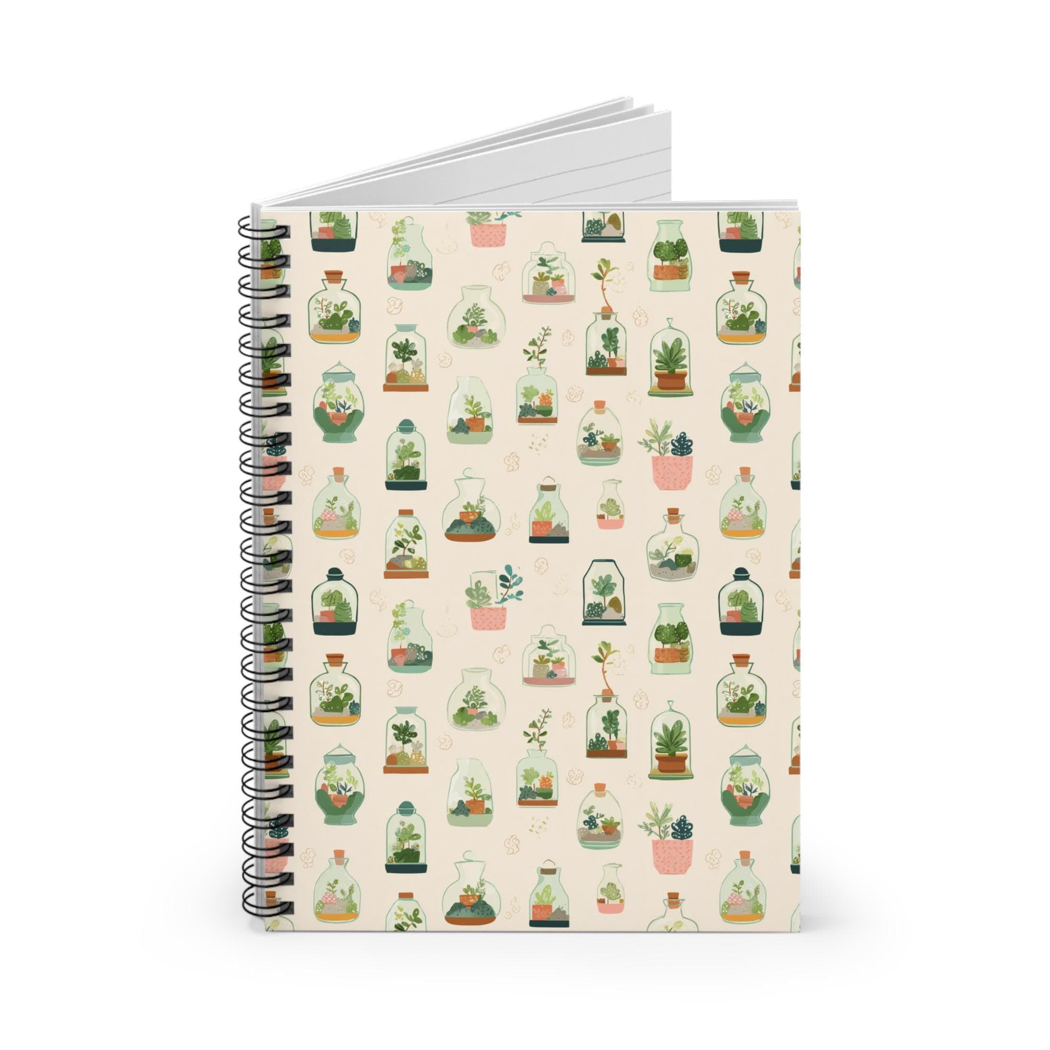 Mini Terrariums Pattern Spiral Notebook
